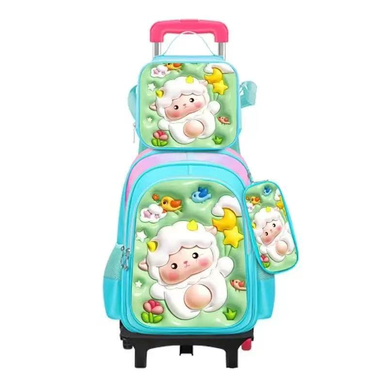 Kids 3-Piece Trolley School Bag Set VJ8078