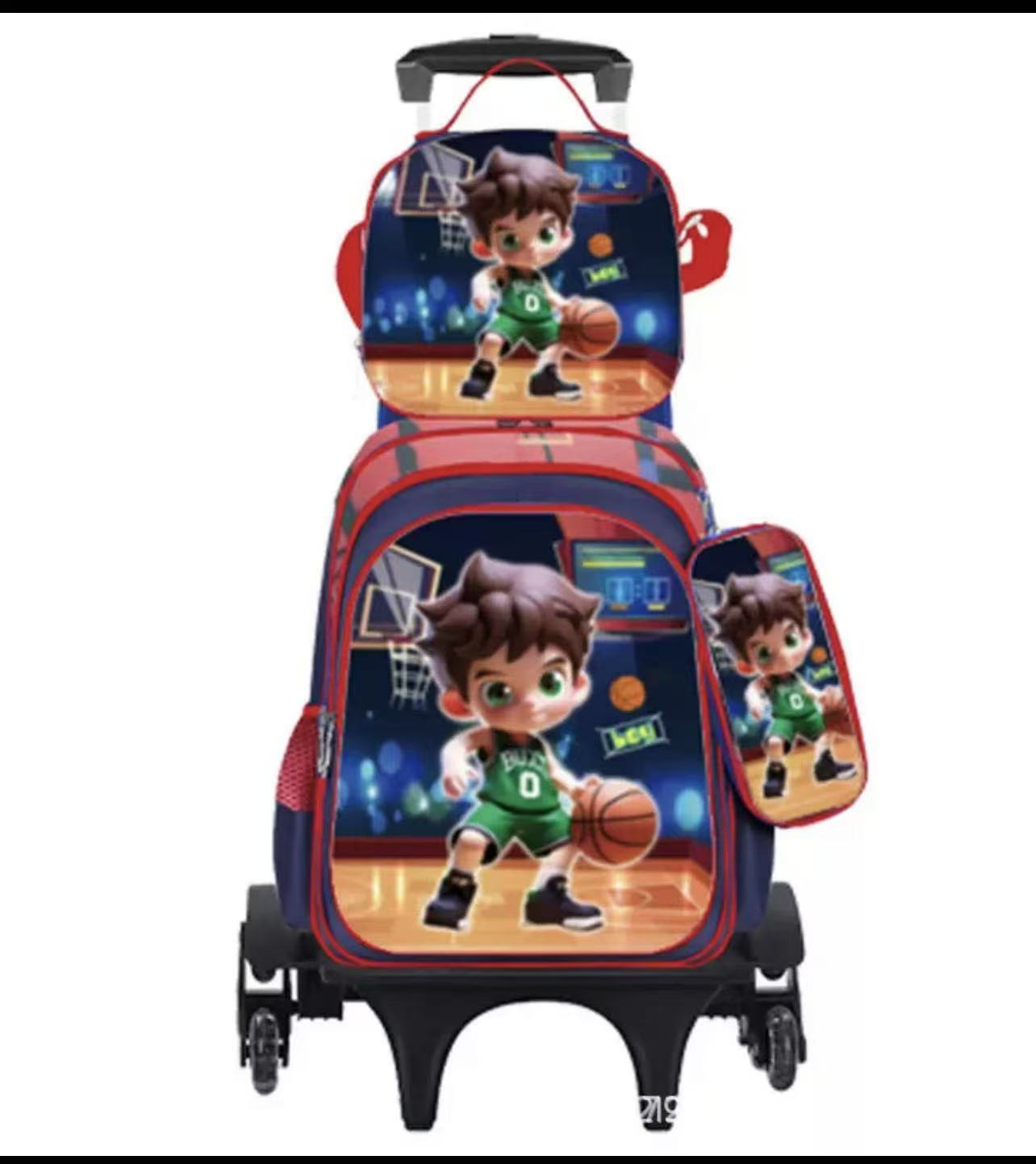 Kids 3-Piece Trolley School Bag Set VJ8078