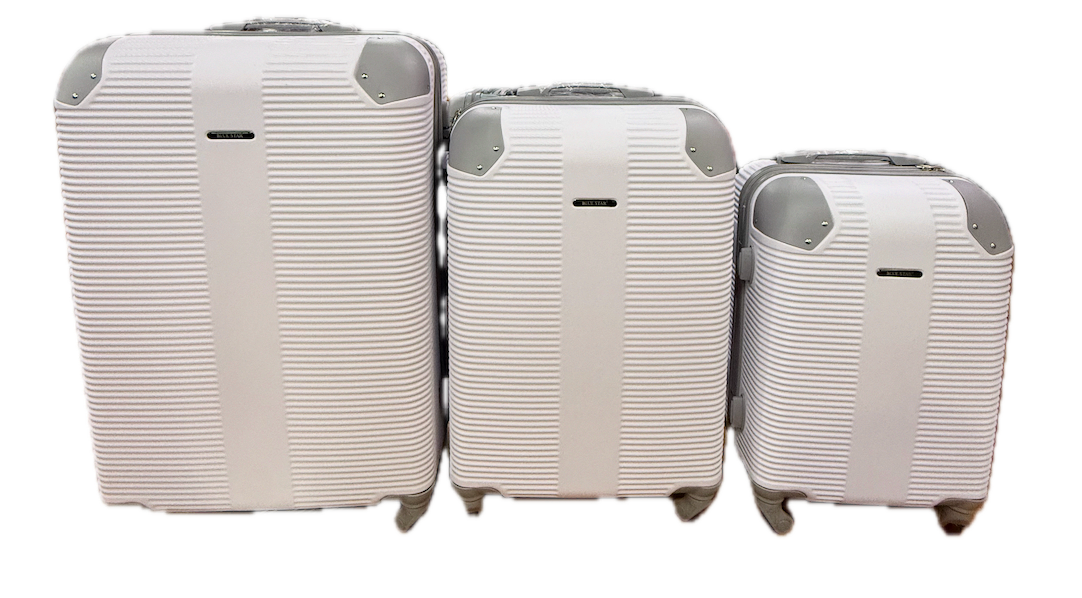 Blue Star 3-Piece Hard Shell Luggage Set – Lightweight ABS with 4-Wheel Spinner