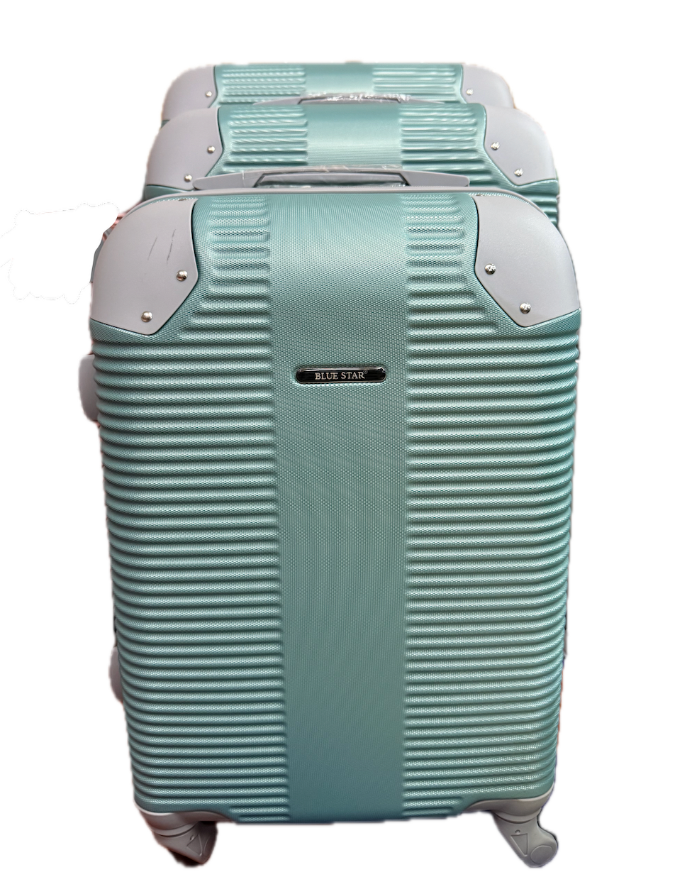 Blue Star 3-Piece Hard Shell Luggage Set – Lightweight ABS with 4-Wheel Spinner