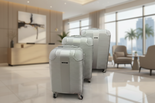 Blue Star 3-Piece Hard Shell Luggage Set – Lightweight ABS with 4-Wheel Spinner